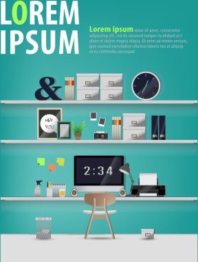 Modern ofis iç, iş alanı