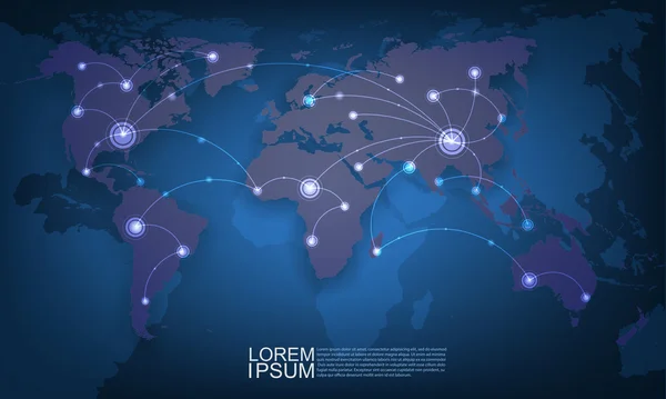 世界技術メッシュネットワーク,ベクトル図 — ストックベクタ