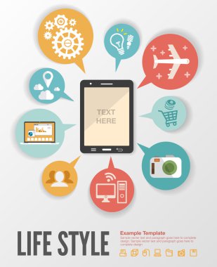 Düz tasarım modern vektör çizim Infographic konsepti VA