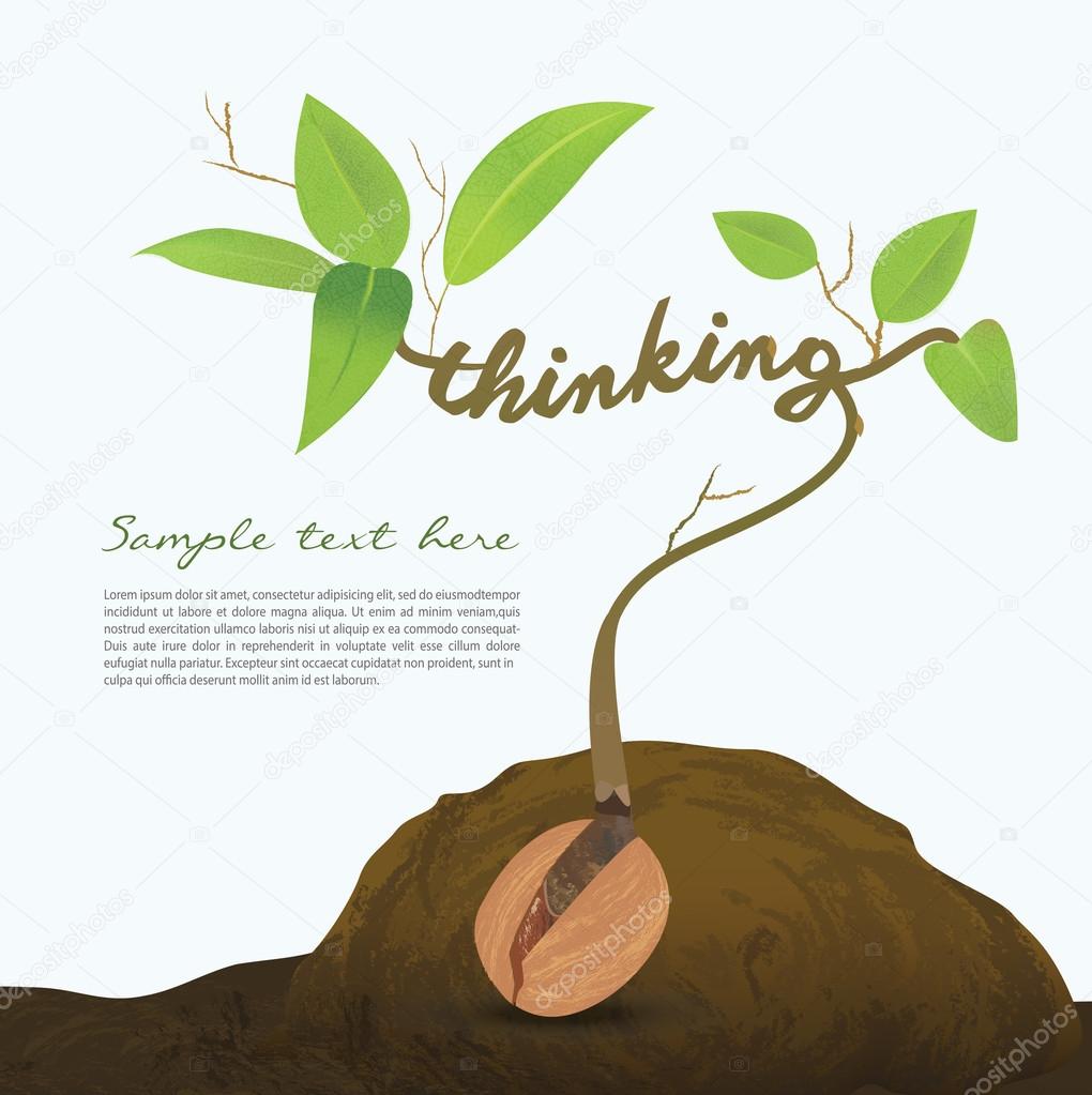 Creative seed idea abstract info graphic