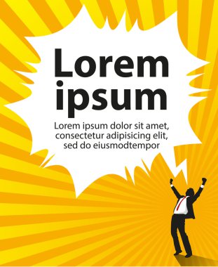 boş konuşma balonu çığlık iş adamı