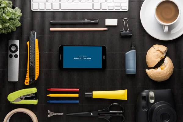 Working on Table,office Equipment — Stock Photo, Image