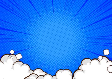 komik şablon arkaplan tasarımı, pop sanat illüstrasyonu.