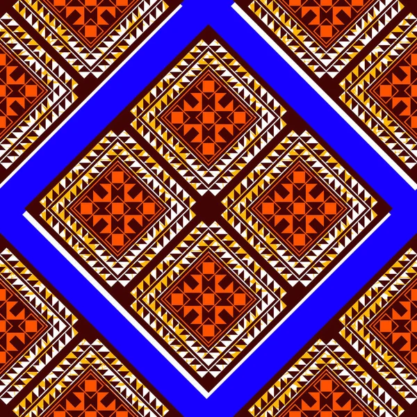 Forma Geométrica Cuadrada Patrón Inconsútil Africano Arte Imagen Fondo Abstracto — Archivo Imágenes Vectoriales