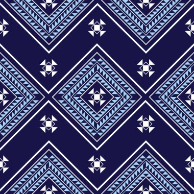 Geometrik Etnik desen tasarımı, resim sanatı ve soyut arkaplan.