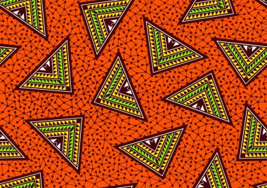 Geometrik şekil karesi, Afrikalı kusursuz desen, resim sanatı ve soyut arkaplan.