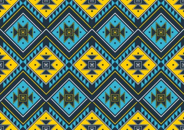 Yerli Amerikan deseni, Geometrik Etnik desen tasarımı, resim sanatı ve soyut arkaplan.