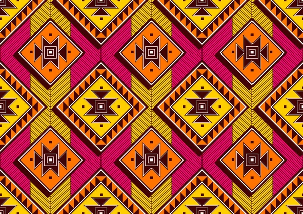 Nahtloses Afrikanisches Muster Bildkunst Und Abstrakter Hintergrund — Stockvektor