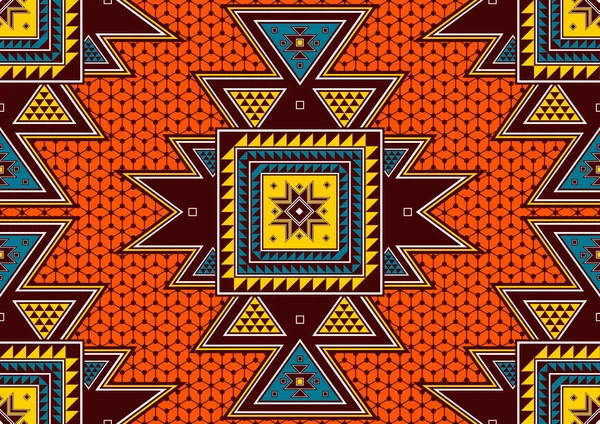 Indiaans Patroon Geometrisch Etnisch Patroon Beeldende Kunst Abstracte Achtergrond — Stockvector