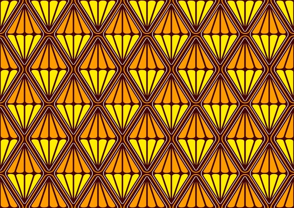 Geometrisk Form Fyrkantig Afrikansk Sömlös Mönster Bild Konst Och Abstrakt — Stock vektor