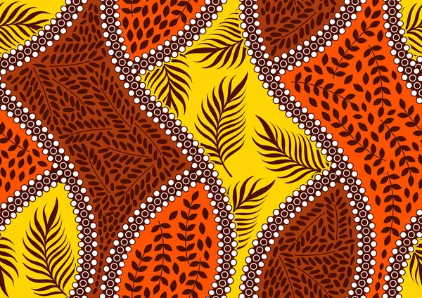 Αφηρημένα Φύλλα Εικόνες Αφρικάνικο Μοτίβο Χωρίς Ραφή Τέχνη Εικόνας Και — Διανυσματικό Αρχείο