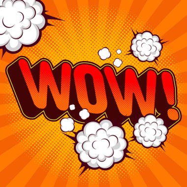 Wow Komik Konuşma Kabarcığı arkaplanı.