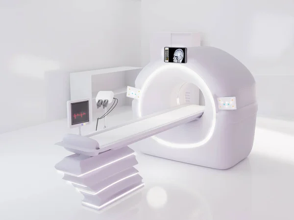 Escáner Multidetector Tomografía Computarizada Sala Scan Con Inyector Ilustración — Foto de Stock