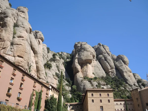 O mosteiro na montanha de Montserrat — Fotografia de Stock