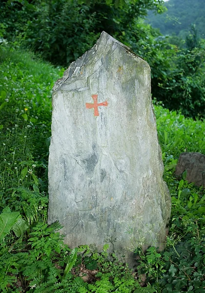 Stone memorial plaque — Stock Photo, Image