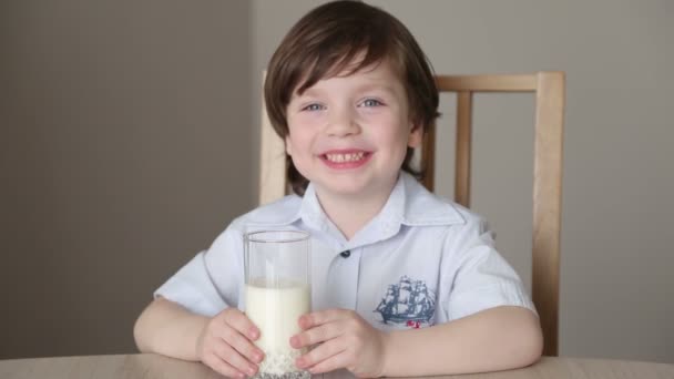 Baby Drinks Milk — Stock Video