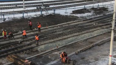 Work on the railway in