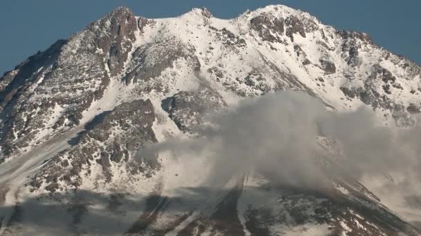 Muhteşem Görkemli Dağ Zirvesi Yüksek Irtifa Kayalık Dağ Zirvesi Kışın — Stok video