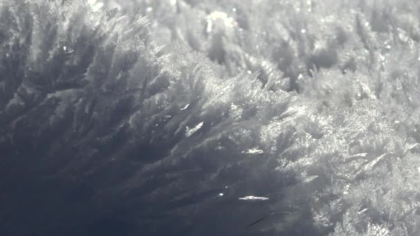 Gelo Arroz Forma Quando Gotas Líquidas Água Supercooled Congelam Superfícies — Vídeo de Stock