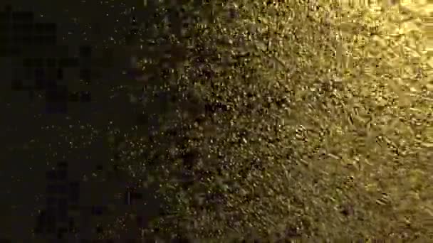 Vagues Eau Pluie Abondante Sur Route Asphaltée Nuit Sous Des — Video