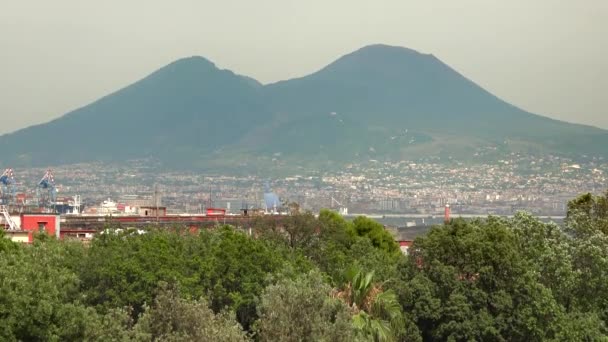 Volcan Vésuve Dans Ville Naples Italie Somma Stratovolcan Situé Sur — Video