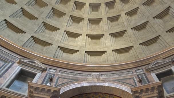 Altar Pantheon Igreja Católica Roma Itália Panteão Antigo Templo Romano — Vídeo de Stock