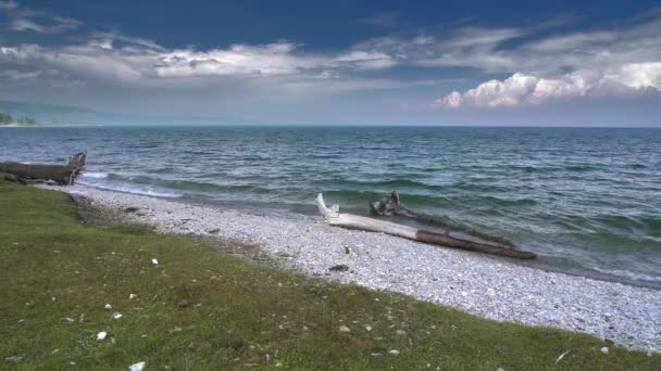Lago Baikal Più Grande Bacino Siberia Riftlake Russia Irkutsk Oblast — Video Stock