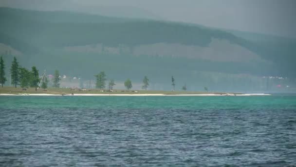 Lake Bajkál Legnagyobb Medencéje Szibériában Riftlake Oroszország Irkutsk Oblast Buryat — Stock videók