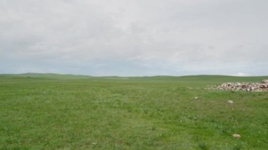Moyuncor Taş Anıtı 'ndaki tarihi runik alfabe yazıtları. Antik megalit sinüsü us us us us us biz cor cur taryat moyun mogoyn moyencur terhin megaliths Sembollerle oyulmuş mezar sembolleri Kurgan Stelae Kurgans Mezarlığı 4K.