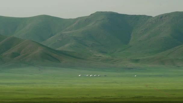 Llanura Valles Anchos Sin Árboles Pradera Pradera Pradera Pradera Pasto — Vídeos de Stock