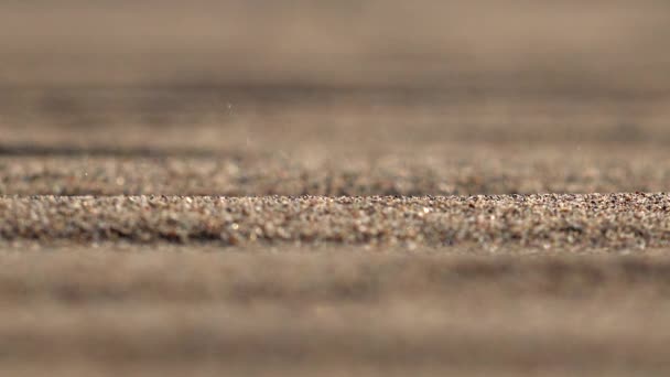Песчаная Буря Поверхности Песка Пустыне Бесплодные Засушливые Бесплодные Ксерные Пустыни — стоковое видео