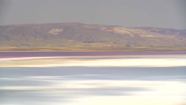 Ein Salz Oder Salzsee Ist Ein Binnengewässer Das Eine Konzentration — Stockvideo