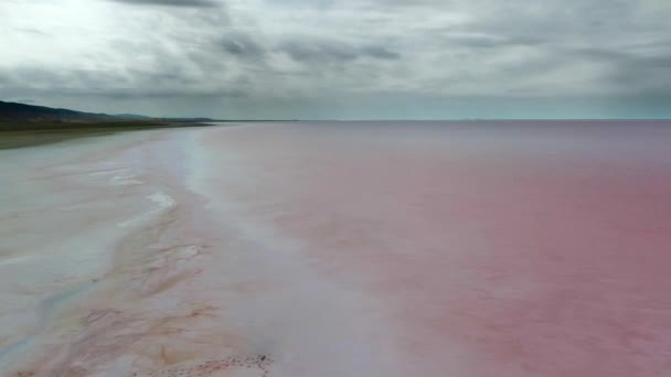 Garam Atau Danau Garam Adalah Badan Air Yang Terkurung Daratan — Stok Video