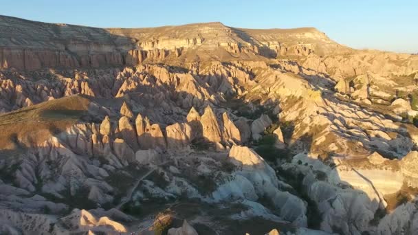 Hoodoos Chimeneas Hadas Formación Rocas Volcánicas Sedimentarias Valles Piedra Erosionada — Vídeos de Stock