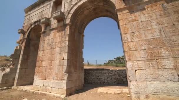 Antiguas Obras Piedra Histórica Antigua Civilización Ciudad Antes Christ Newly — Vídeos de Stock