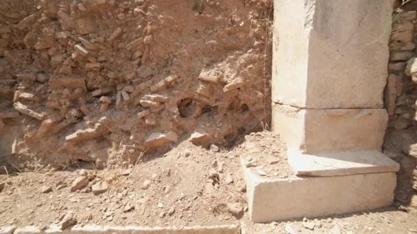 Старинные Исторические Каменные Работы Древней Цивилизации Города Рождества Недавно Обнаружены — стоковое видео
