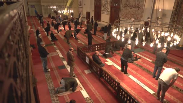 Вчитель Мечеті Імам Читає Коран Читаючи Коран Релігія Бога Інтер — стокове відео