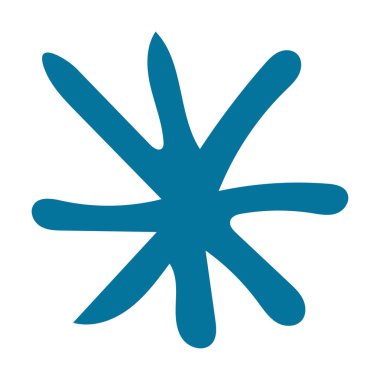 İzole edilmiş El, Mavi Çizim Kar Tanesi 'ni çizdi. Yılbaşı, Noel ve Yeni Yıl için Kar Resimleri.