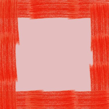 Beyaz Arkaplanda El Çizimi Soyut Renk Çerçevesi.