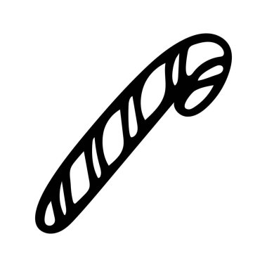 El yapımı Sevgililer Günü Şeker Çubuğu Vektör İllüzyonu Doodle Tarzı. Beyaz Arkaplanda İzole Edilmiş Elementler. Aşkın Siyah ve Beyaz Sembolleri.