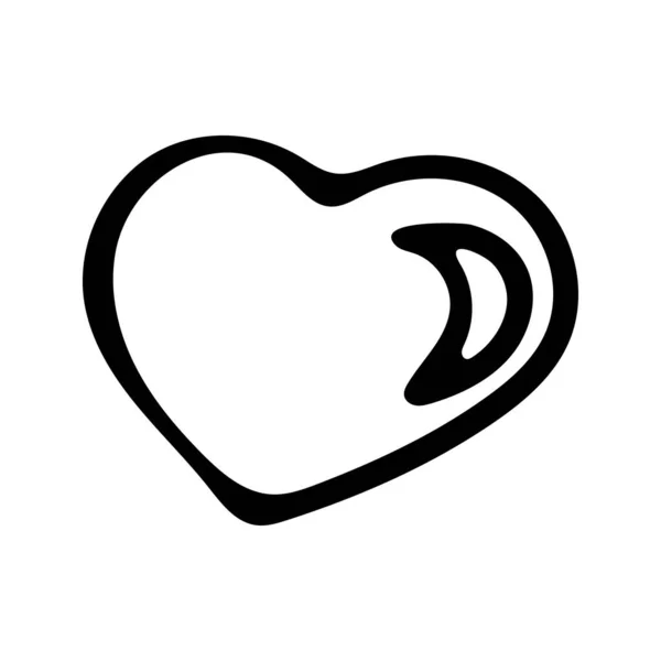 Hand Drawn Valentine Day Heart Vector Illustration. — Stock Vector