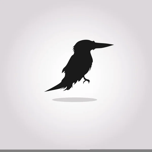 鳥のアイコンのシルエットベクトルイラスト — ストックベクタ