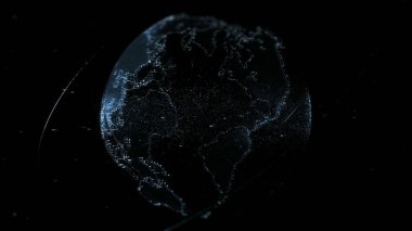 Dünya Gezegeni Pikseli Soyut Siber Dünya, Mavi Küre Bilim Dijital Teknoloji Arkaplanı, Fütürist Teknoloji, Dijital Kelime Arkaplan, Dijital Toprak, Parlak Dünya Bilimleri