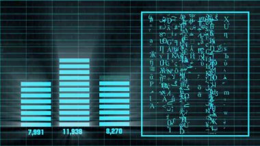 Sayısal eşitleyici, sayı paneli ile biçimlendirilmiş arkaplan