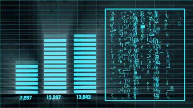 Sayısal eşitleyici, sayı paneli ile biçimlendirilmiş arkaplan