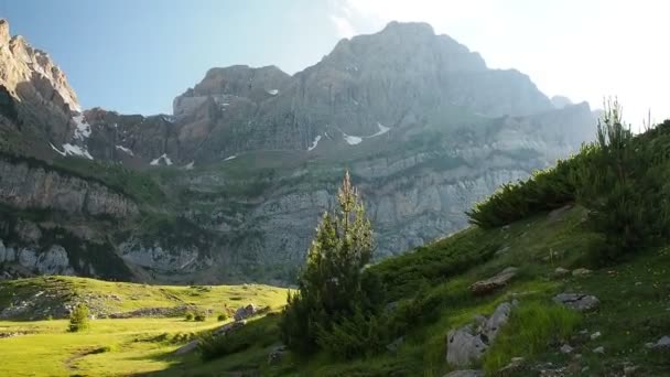 Huesca Ilindeki Ibon Piedrafita Nın Çevresi Güzel Dağ Manzarası Doğa — Stok video