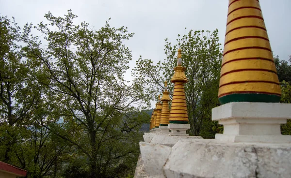 Temple Bouddhiste Dag Shang Kagyu Panillo Aragon Espagne Détails Dans — Photo