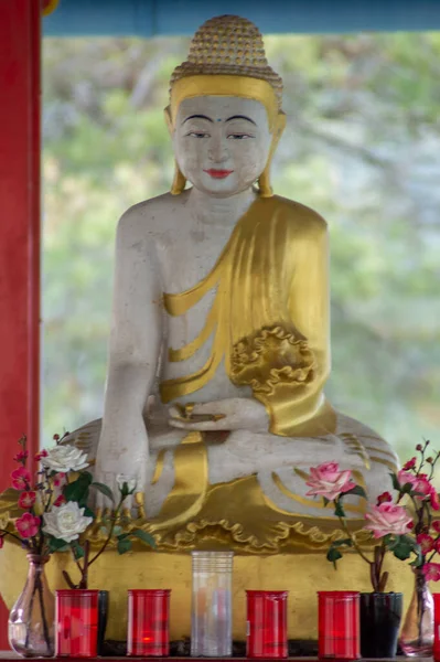 Buddhistický Chrám Dag Shang Kagyu Panillu Aragon Španělsko Podrobnosti Buddhistickém — Stock fotografie