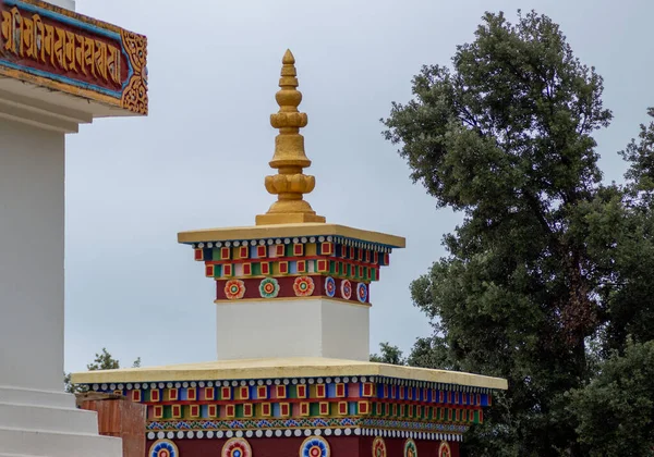 Buddhistický Chrám Dag Shang Kagyu Panillu Aragon Španělsko Podrobnosti Buddhistickém — Stock fotografie