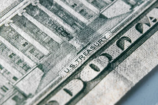 Firma Del Tesoro Los Estados Unidos Billete Del Dólar Estadounidense —  Fotos de Stock